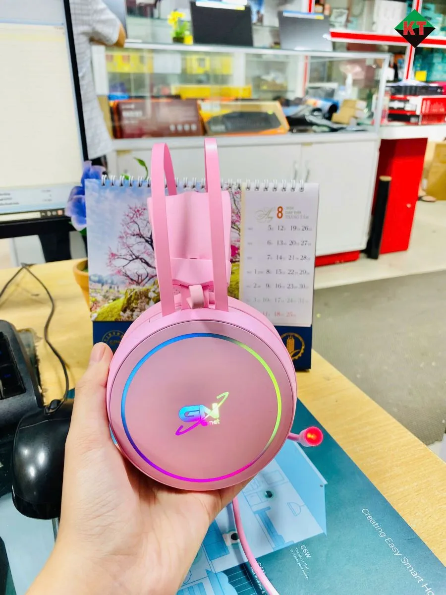 TAI NGHE GNET G09 7.1 LED RGB Pink
