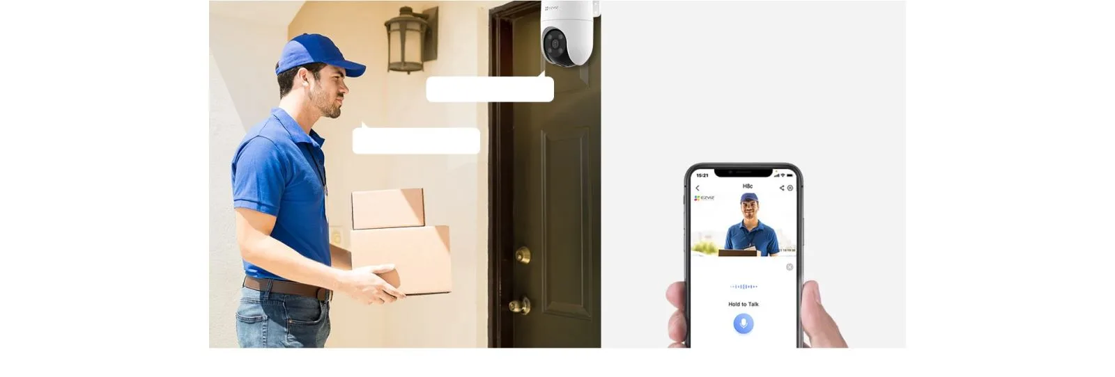 Camera Wifi 4.0MP ngoài trời Ezviz CS - H8C (2K+) không dây, quay quét