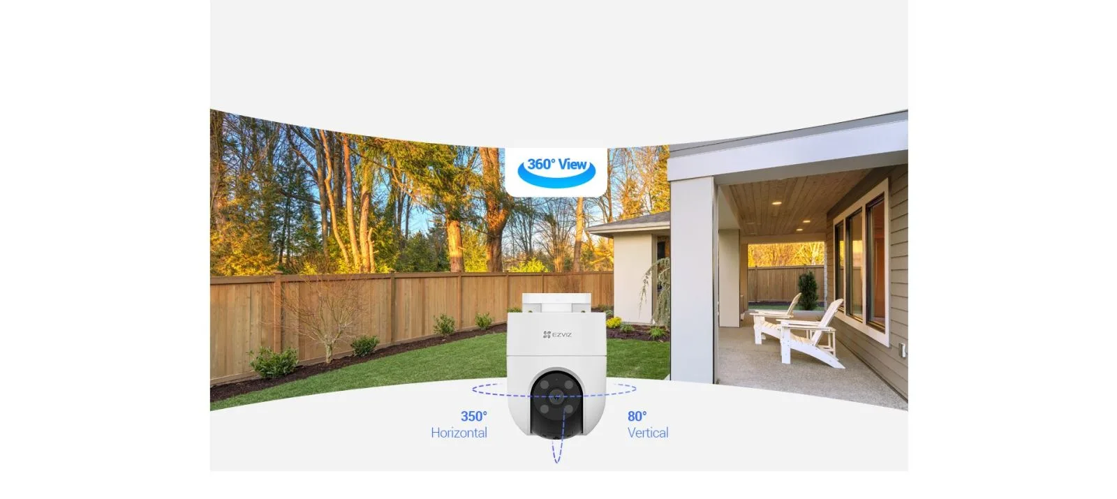 Camera Wifi 4.0MP ngoài trời Ezviz CS - H8C (2K+) không dây, quay quét