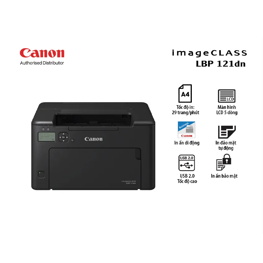 Máy In Canon LBP 121DN - In Laser đen trắng đơn năng ( In đảo mặt A4, A5)