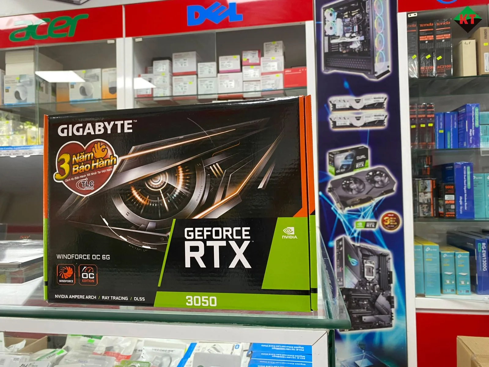 Card màn hình Gigabyte RTX 3050 WINFORCE OC-6G ( Cạc đồ hoạ GV-N3050WF2OC -6GD )