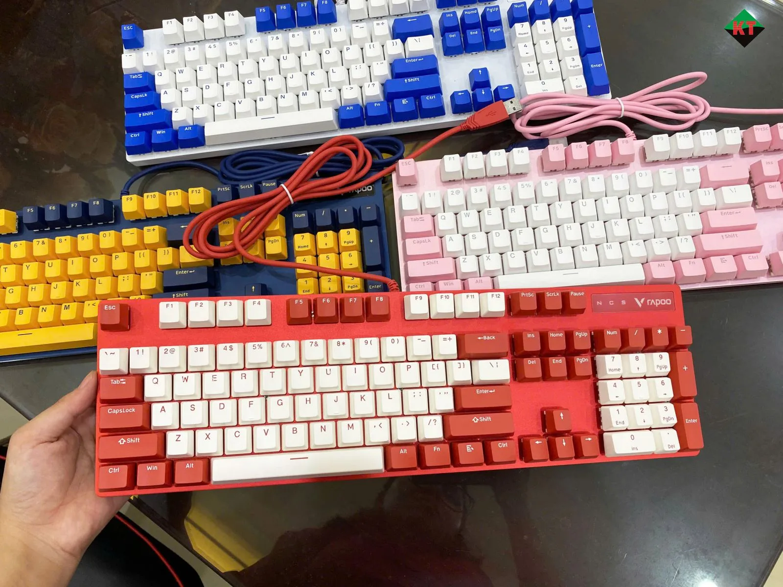 Bàn Phím Cơ Gaming Rapoo V500 Pro (Bản Đỏ - Trắng)
