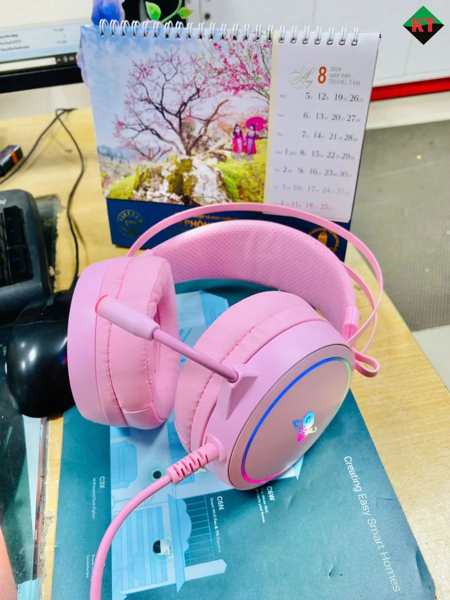 TAI NGHE GNET G09 7.1 LED RGB Pink