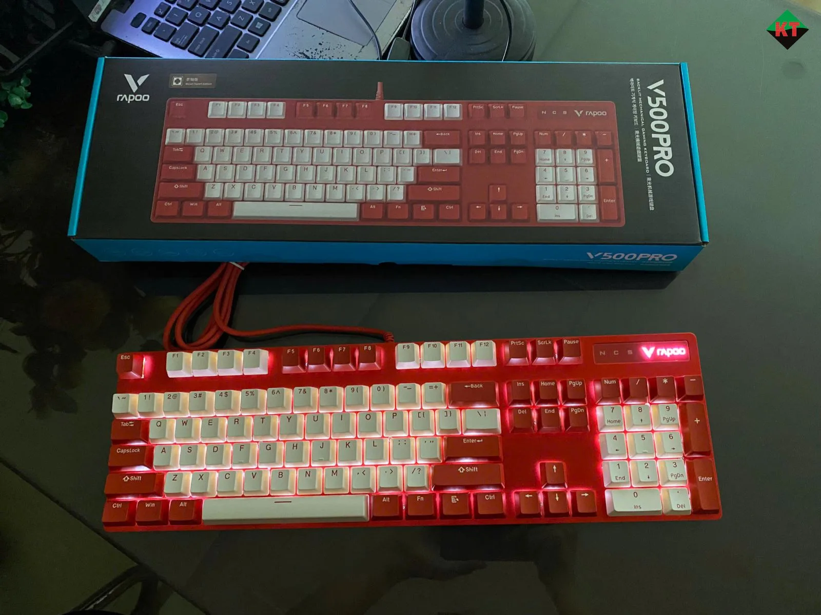 Bàn Phím Cơ Gaming Rapoo V500 Pro (Bản Đỏ - Trắng)