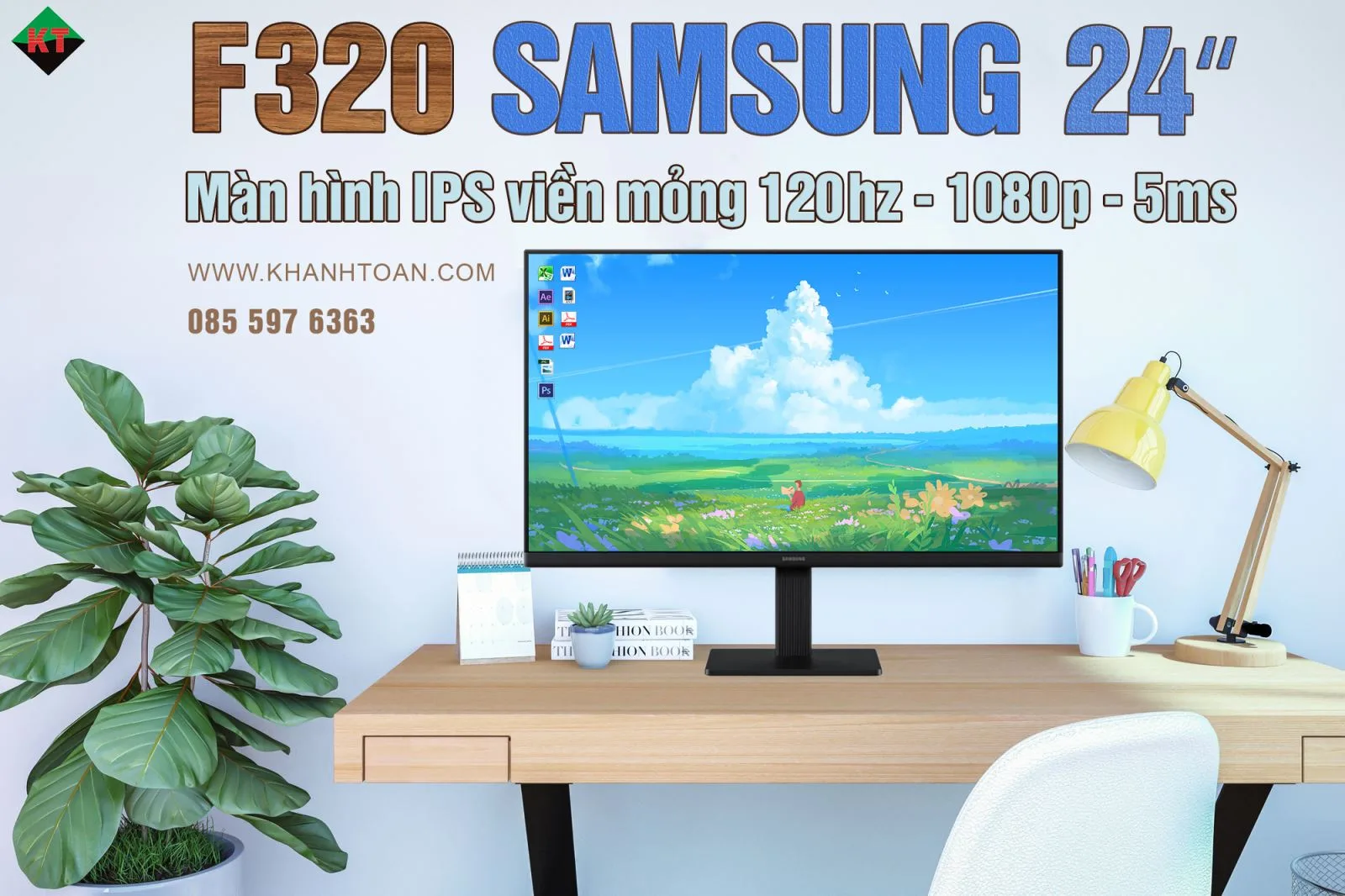 Màn Hình Samsung 24 Inch LS24F320GAEXXV FHD 120Hz | IPS