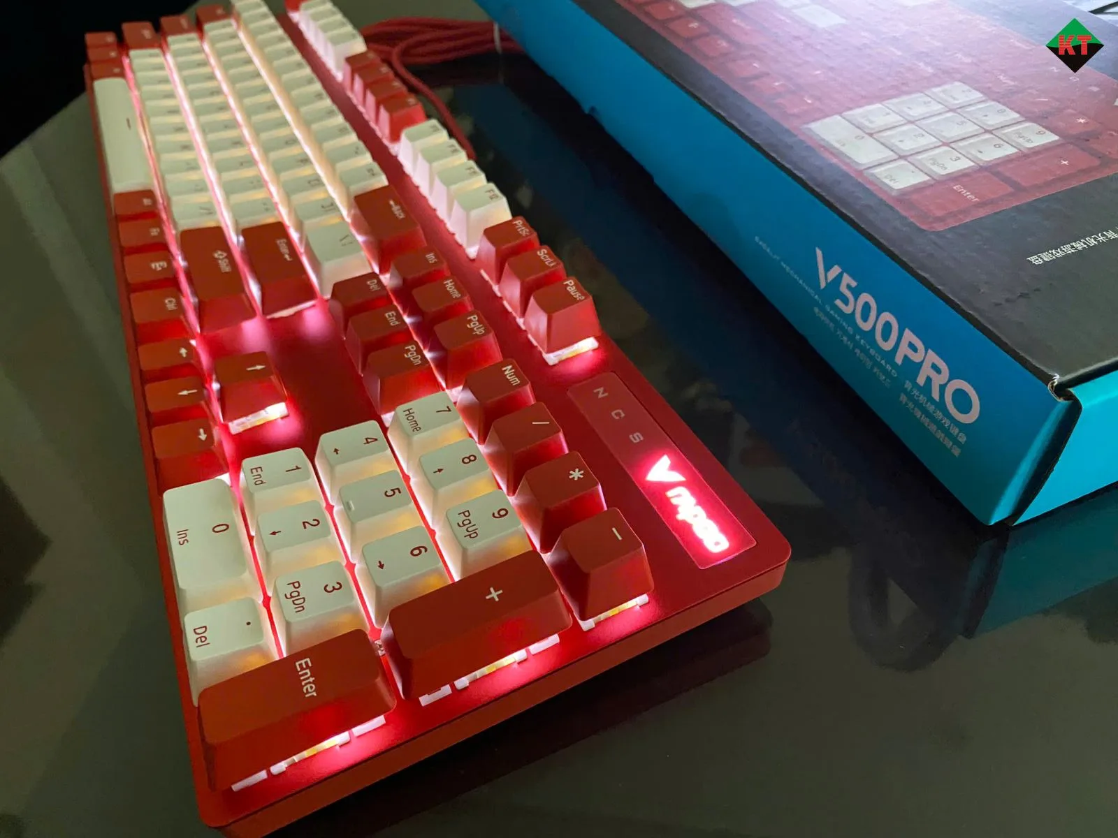 Bàn Phím Cơ Gaming Rapoo V500 Pro (Bản Đỏ - Trắng)