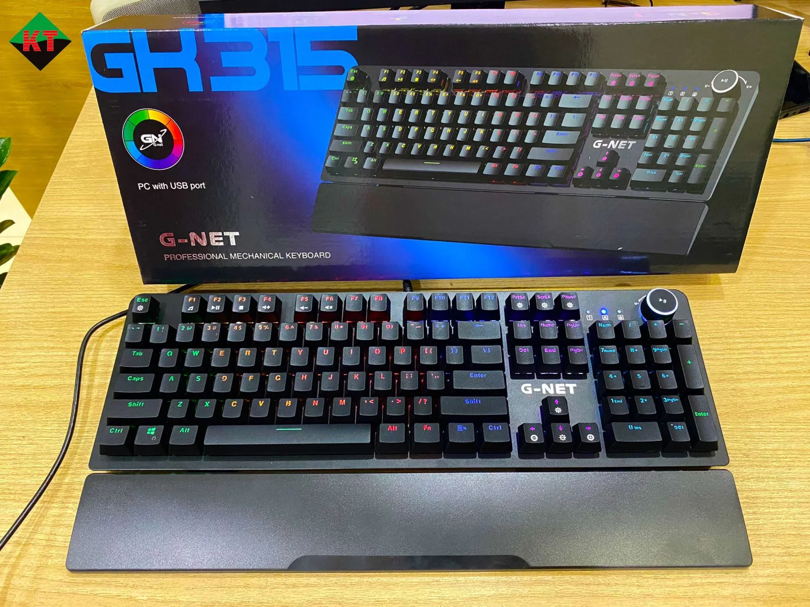 BÀN PHÍM CƠ GAMING GNET GK315 LED RGB ( Full Size Led 7 màu nhiều chế độ )