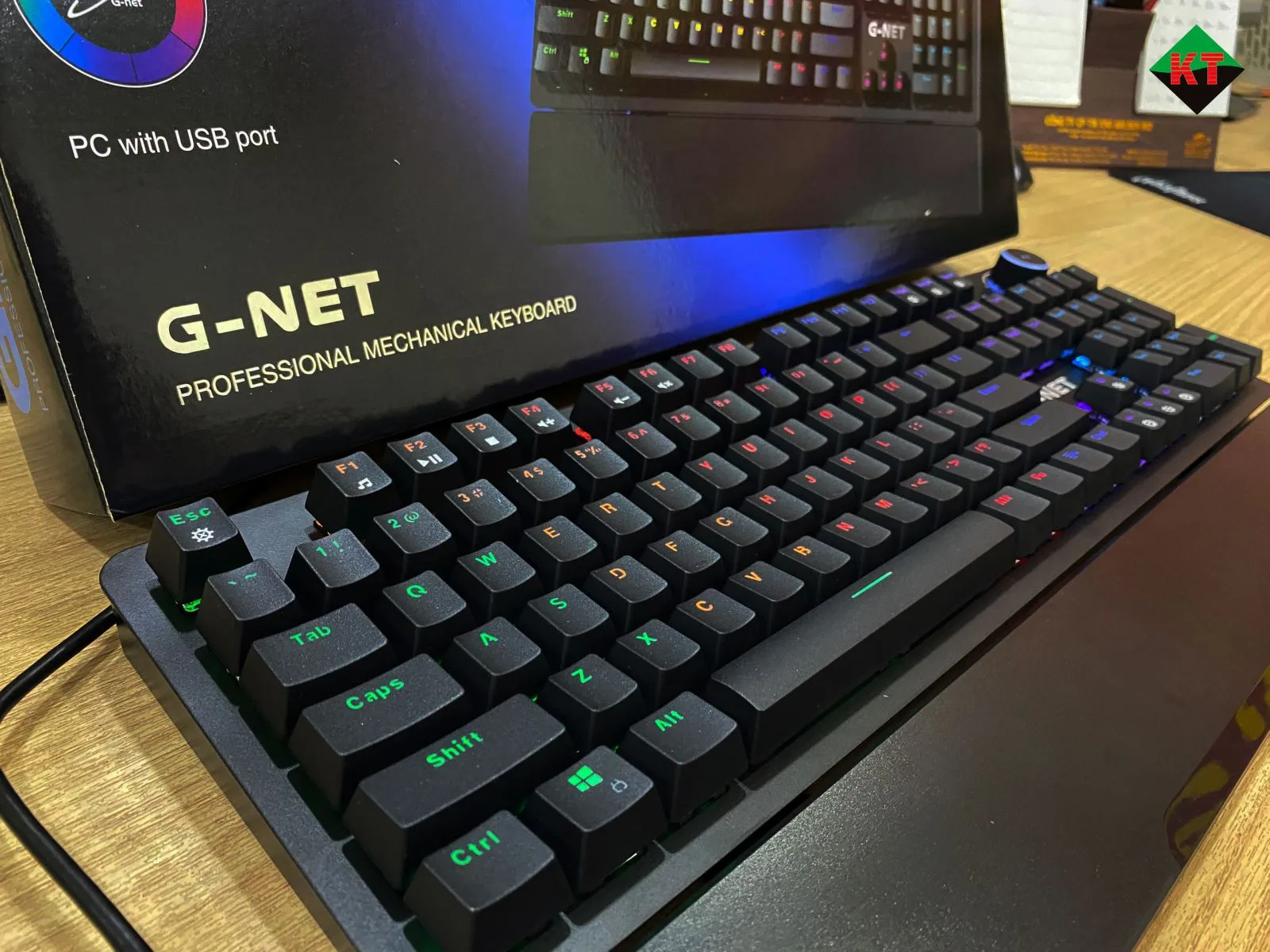 BÀN PHÍM CƠ GAMING GNET GK315 LED RGB ( Full Size Led 7 màu nhiều chế độ )