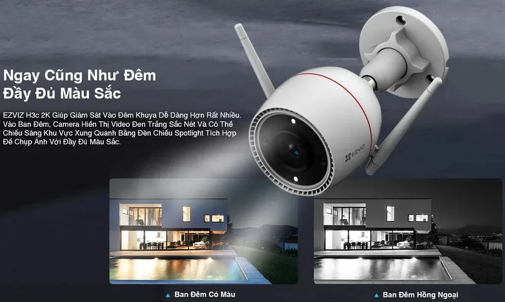 Camera thân ngoài trời EZVIZ CS-H3C 3MP 2K