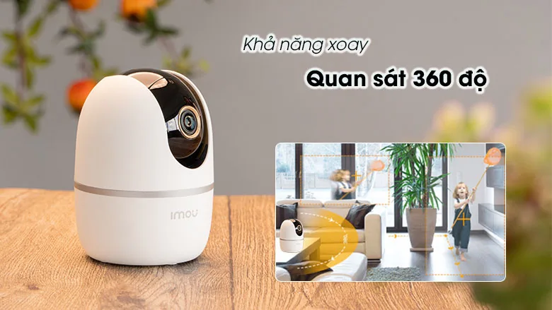 Camera IP Wifi IMOU A52 5MP ( Camera trong nhà quay quét 360 độ )