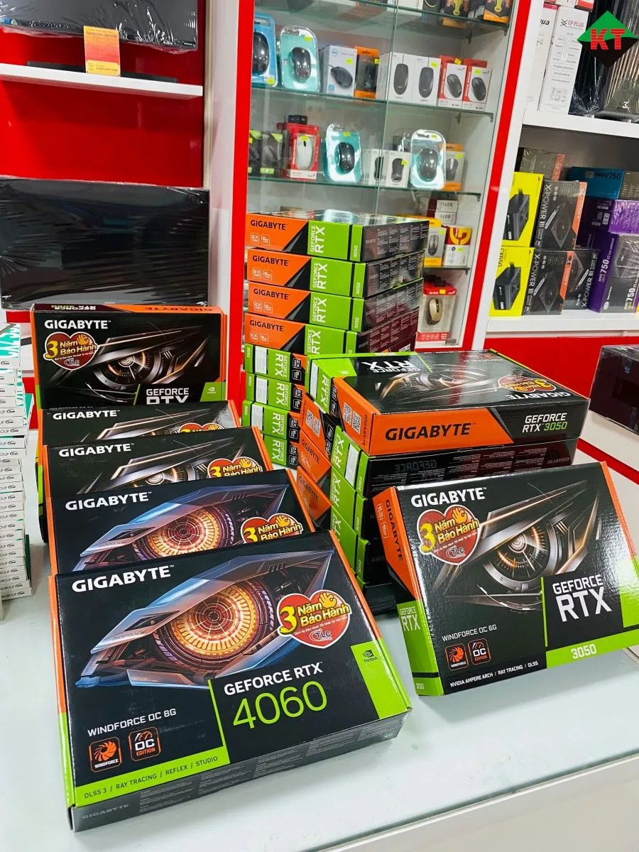 Card màn hình Gigabyte RTX 3050 WINFORCE OC-6G ( Cạc đồ hoạ GV-N3050WF2OC -6GD )