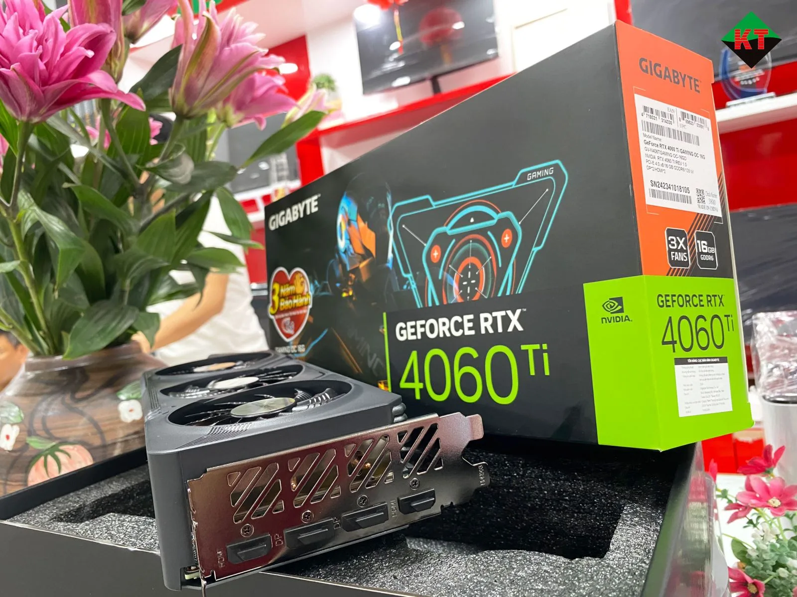 Card đồ họa VGA Gigabyte GeForce RTX 4060 Ti GAMING OC (16G GDDR6  - 18 Gbps - 3 Fan)