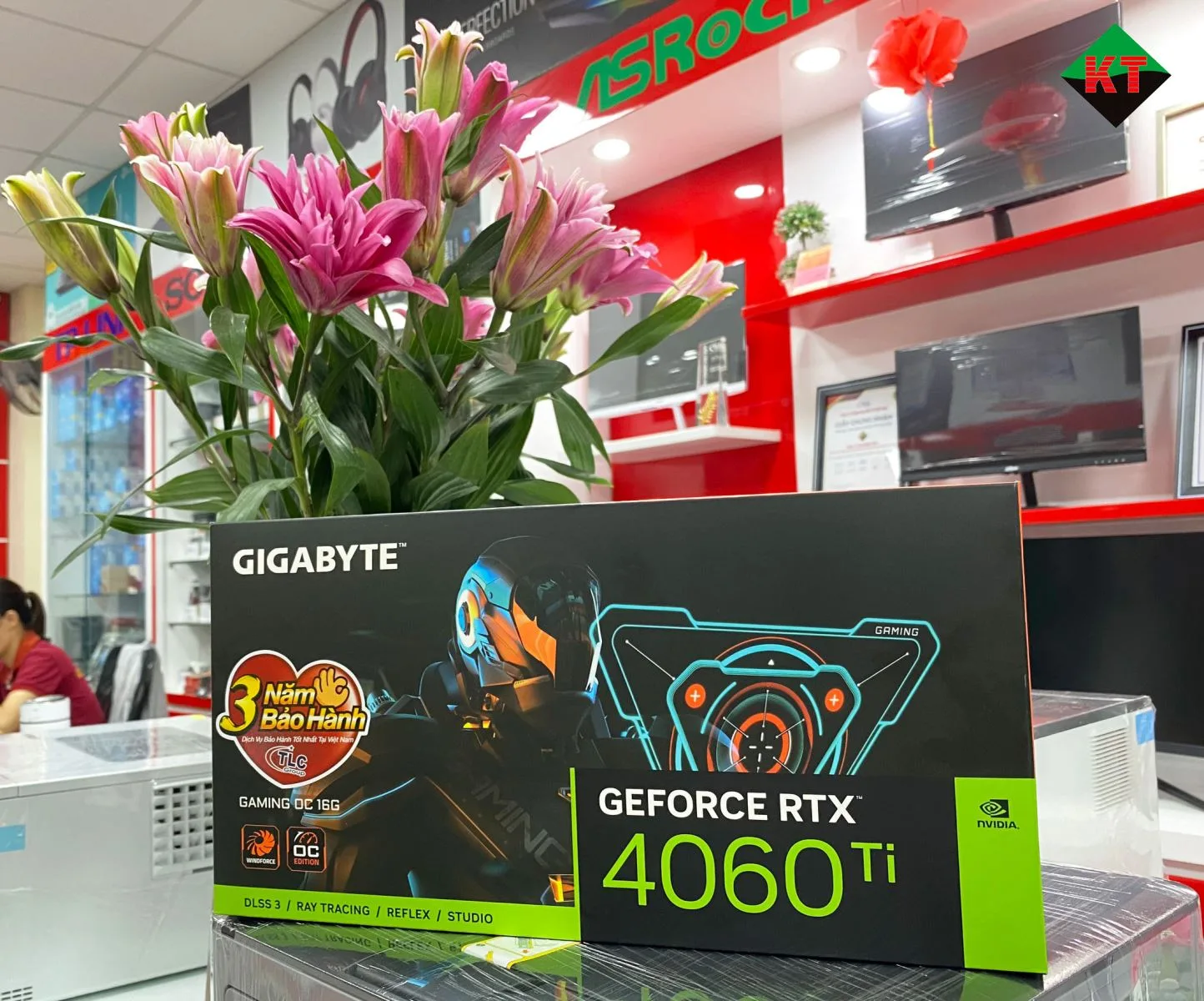 Card đồ họa VGA Gigabyte GeForce RTX 4060 Ti GAMING OC (16G GDDR6  - 18 Gbps - 3 Fan)
