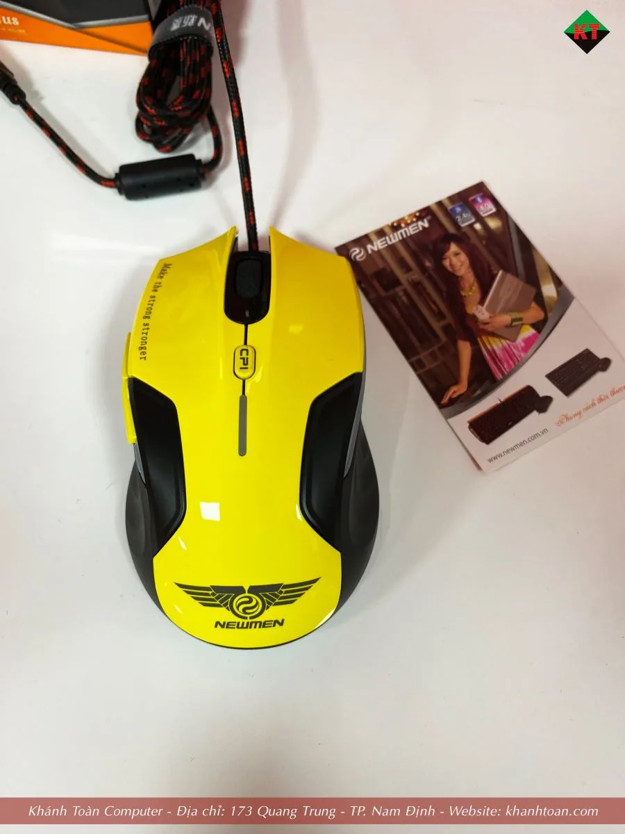 Chuột gaming Newmen N500 Plus (Vàng) USB 2.0 có dây 6 nút bấm