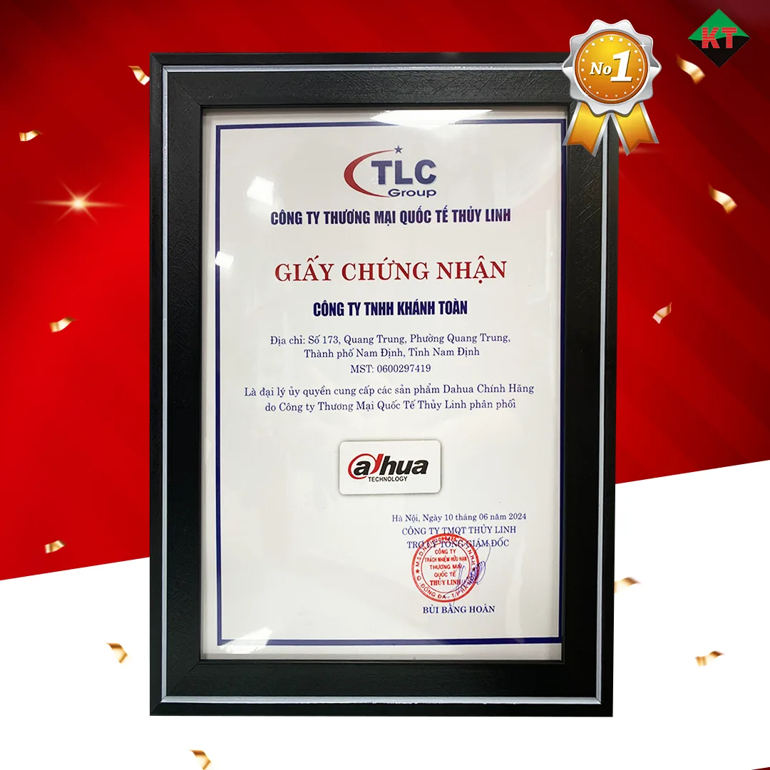 Khánh Toàn Computer Đạt Chứng Nhận Đại Lý Ủy Quyền Cung Cấp Sản Phẩm Màn Hình Dahua Chính Hãng