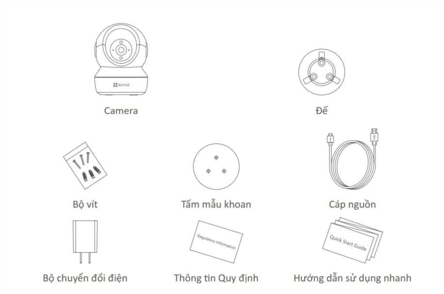 Camera H6C Pro 3MP quay quét ngày đêm đàm thoại 2 chiều (phát hiện chuyển động, con người)