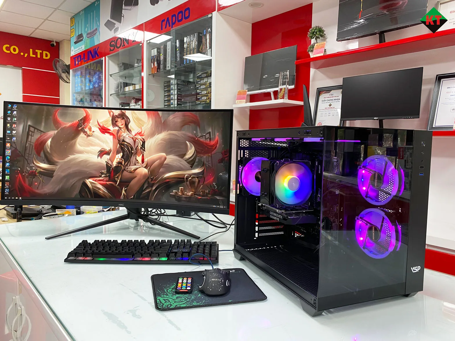 Case Máy Tính Gaming – Đồ Hoạ Tại Khánh Toàn Computer ( Core I5, Màn Hình Cong Gaming HKC MG34H18Q 34Inch )
