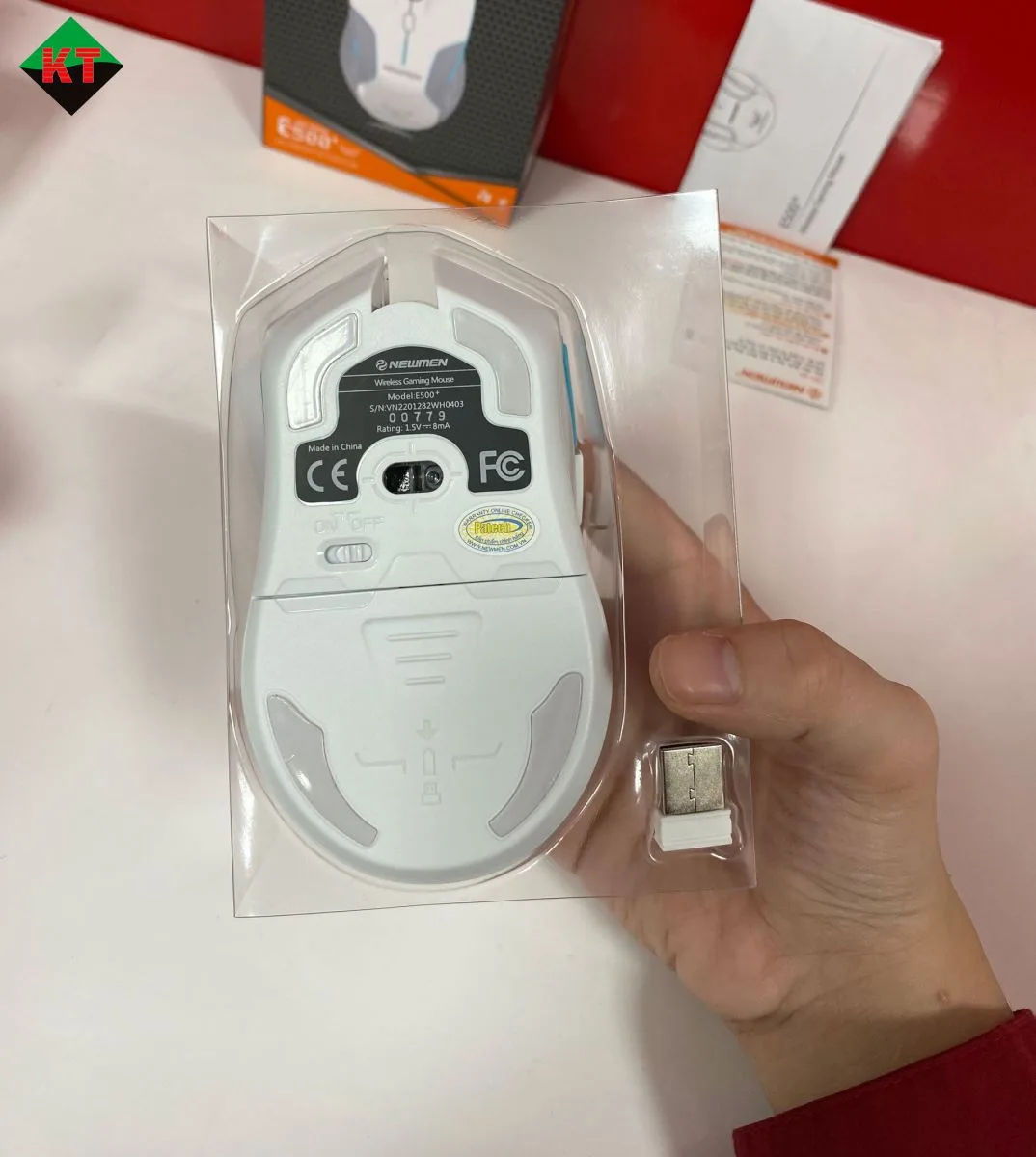 CHUỘT GAMING KHÔNG DÂY NEWMEN E500 + PLUS (MÀU TRẮNG)