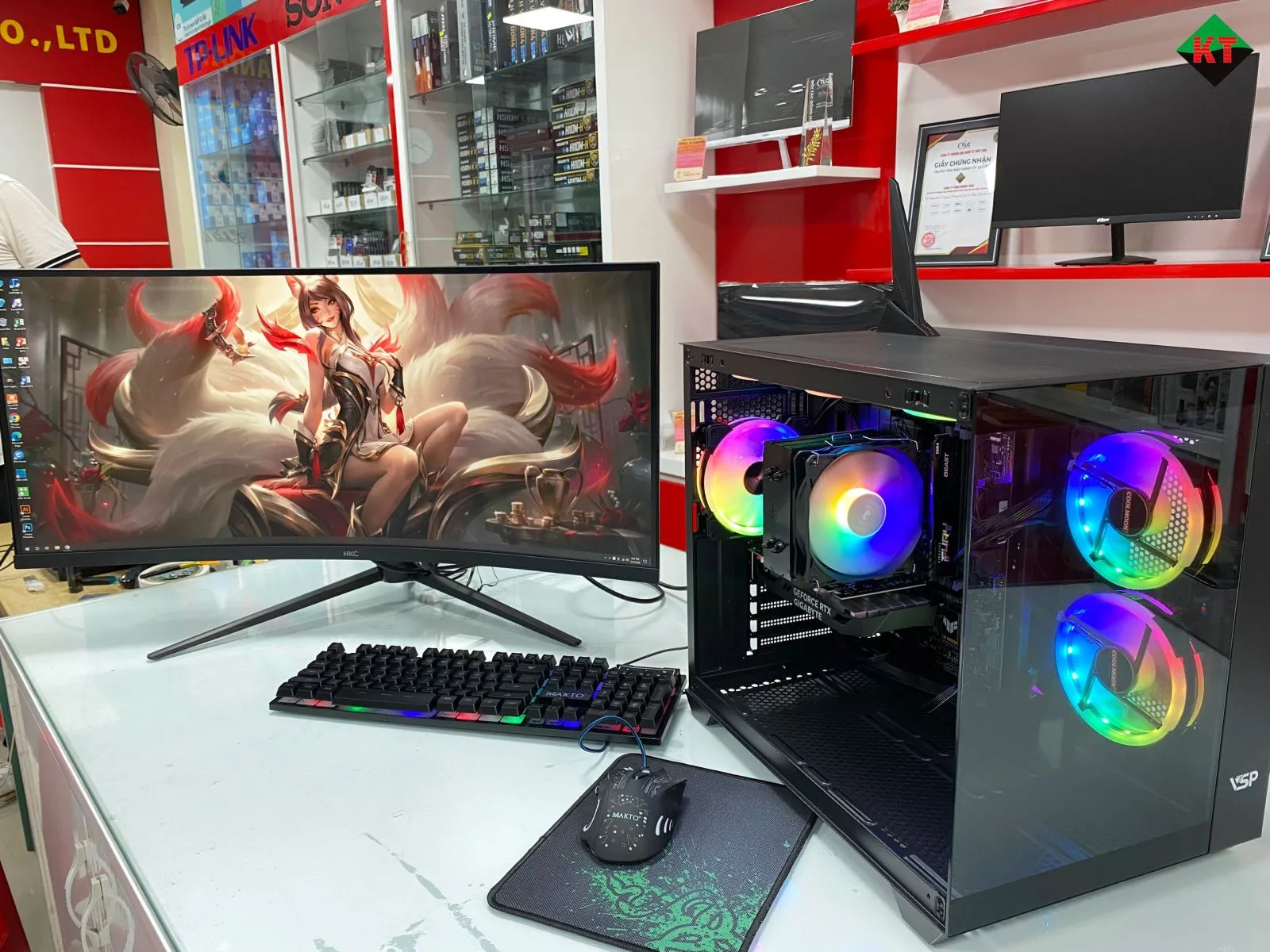 Case Máy Tính Gaming – Đồ Hoạ Tại Khánh Toàn Computer ( Core I5, Màn Hình Cong Gaming HKC MG34H18Q 34Inch )
