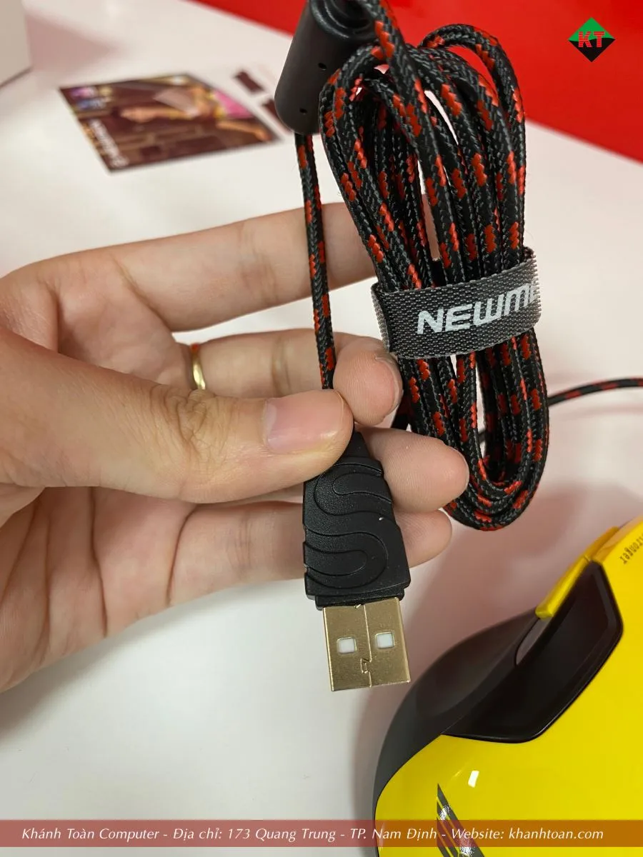 Chuột gaming Newmen N500 Plus (Vàng) USB 2.0 có dây 6 nút bấm