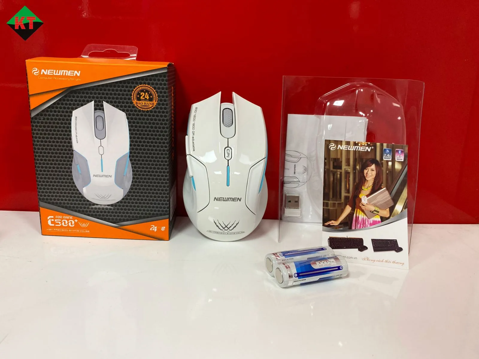 CHUỘT GAMING KHÔNG DÂY NEWMEN E500 + PLUS (MÀU TRẮNG)