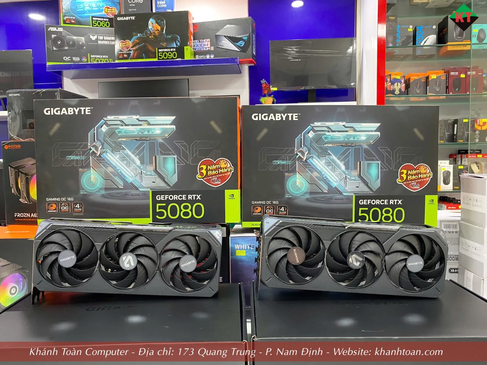 VGA Gigabyte RTX 5080 GAMING OC 16GB (N5080GAMING OC-16GD) LED RGB