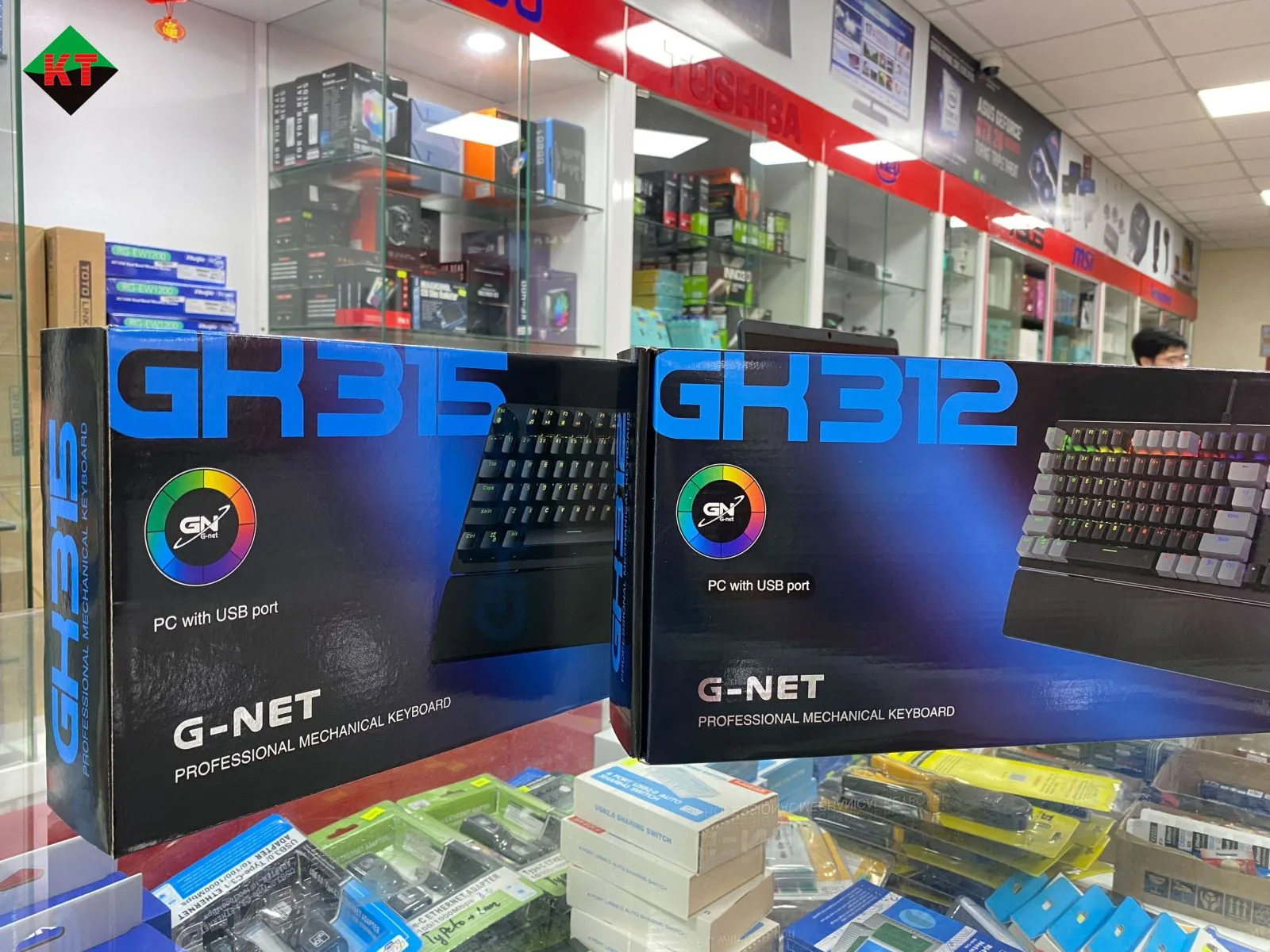 BÀN PHÍM CƠ GAMING GNET GK315 LED RGB ( Full Size Led 7 màu nhiều chế độ )